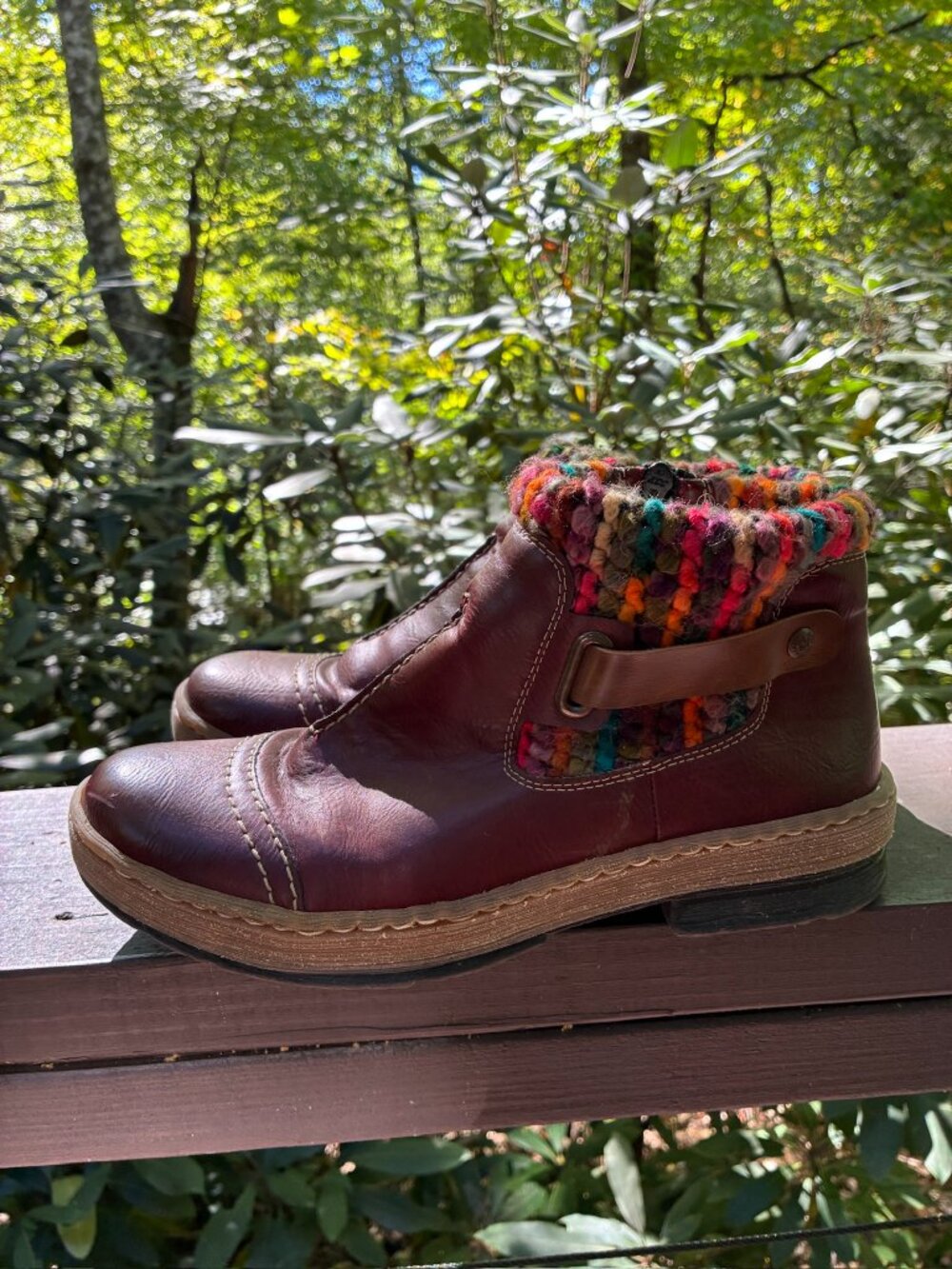 Rieker Rambler Women's Knit Panel Ankle Boots, size 40